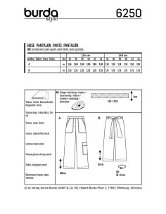 Patron de pantalon ample - Burda 6250 2