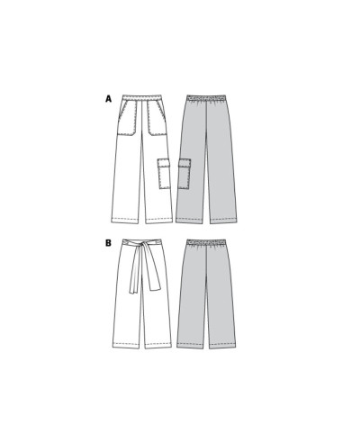 Patron de pantalon ample - Burda 6250