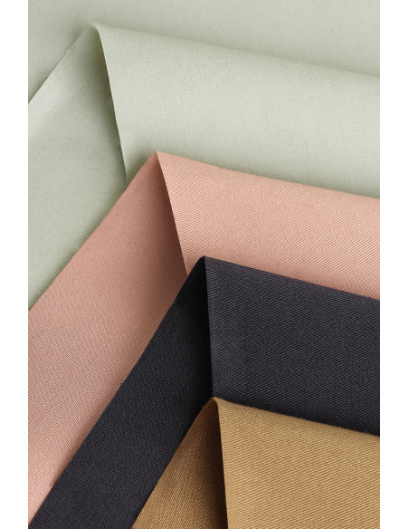 Tissu coton chino stretch Deep Charcoal - Atelier Brunette