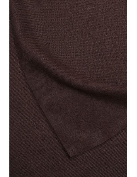 Tissu twill lin viscose Liva Eco Oat Chocolate - Atelier Brunette