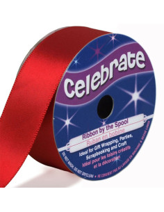 Ruban satin Celebrate rouge - 25 mm x 4 mètres