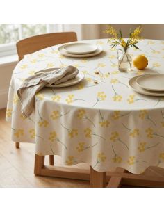 Toile cirée Captain Cook Mimosi - Vanille 2