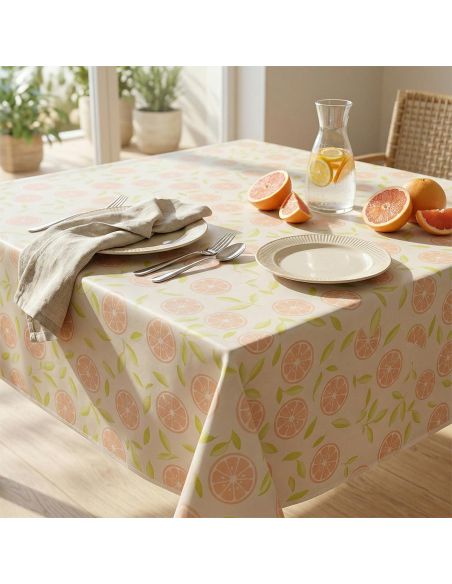Nappe toile cirée Captain Cook Slice Me Up - Nude