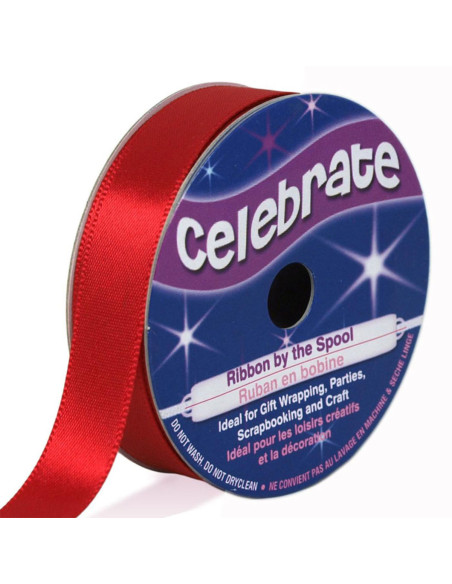 Ruban satin Celebrate rouge - 13 mm x 6 mètres