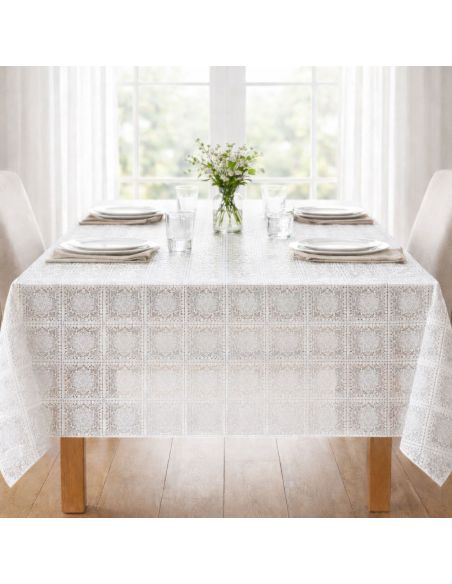 Nappe toile cirée Captain Cook Loredana - Blanc