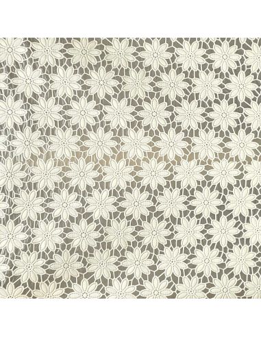 Nappe toile cirée Captain Cook Daisy - Crème