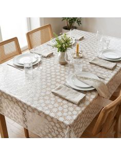 Nappe toile cirée Captain Cook Daisy - Blanc 2
