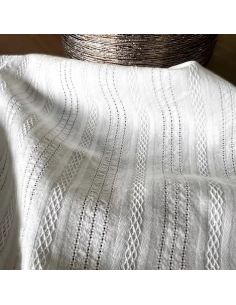 Tissu broderie Iris blanc - My Dress Made