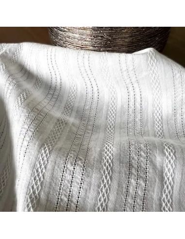 Tissu broderie Iris blanc - My Dress Made