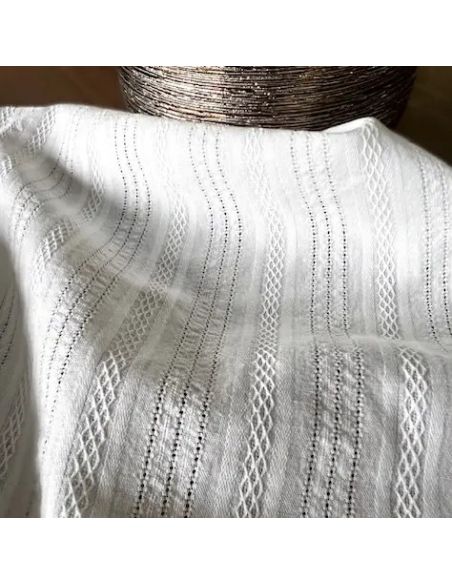 Tissu broderie Iris blanc - My Dress Made