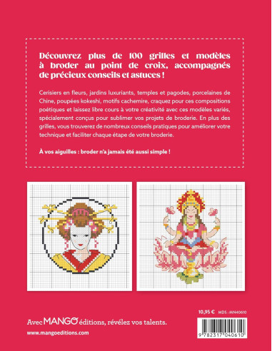 Livre balade en Asie - 100 modèles à broder