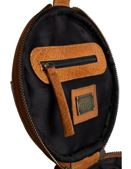 Sac de rangement en cuir pour le tricot Muud Saturn édition limitée - Whisky