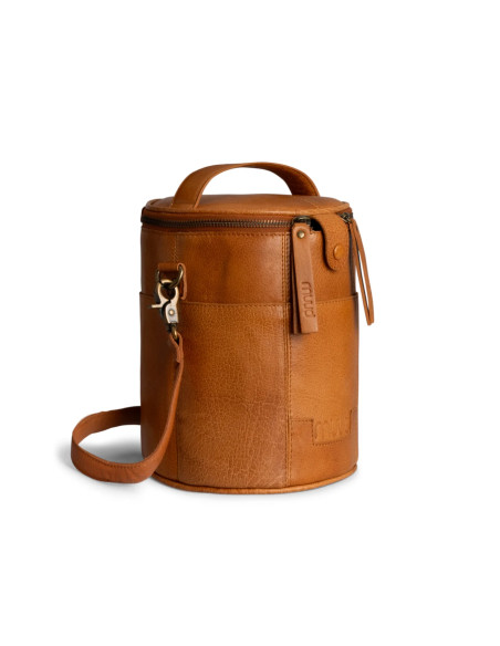 Sac de rangement en cuir pour le tricot Muud Saturn édition limitée - Whisky