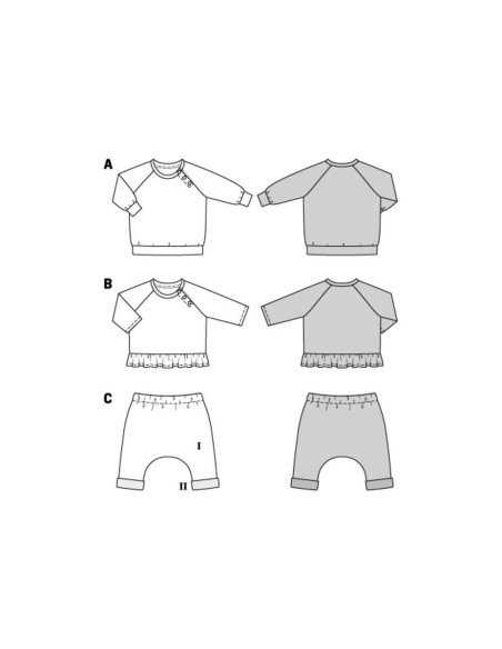 Patron de tee-shirt et pantalon élastique - Burda 9312