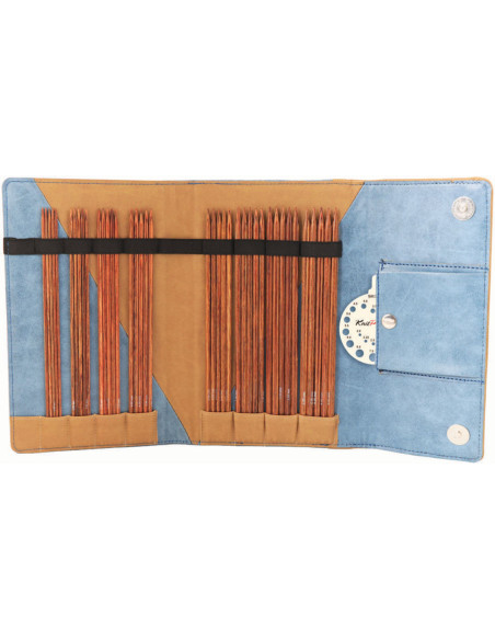 Pochette aiguilles double pointes bois Ginger KnitPro