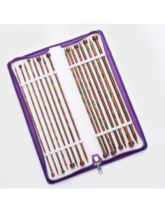 Trousse aiguilles droites en bois Symfonie KnitPro