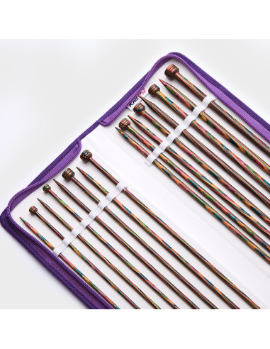Trousse aiguilles droites en bois Symfonie KnitPro