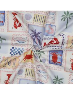 Toile de coton canvas - Patchwork estival