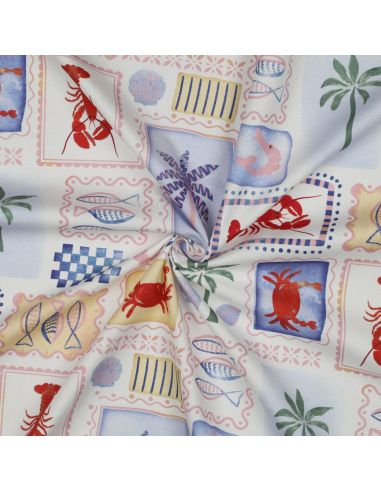 Toile de coton canvas - Patchwork estival