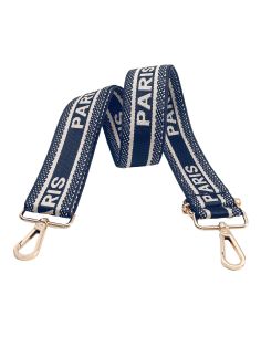 Sangle de sac avec mousquetons Paris - Bleu marine