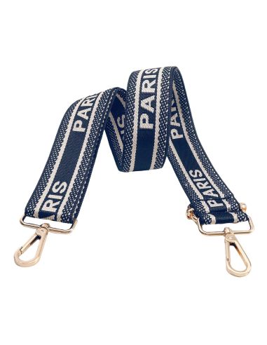 Sangle de sac avec mousquetons Paris - Bleu marine