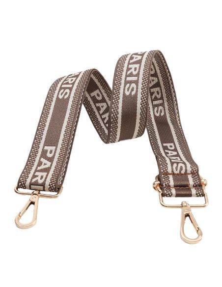 Sangle de sac avec mousquetons Paris - Marron