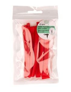 Lot de 10 gaines thermorétractable pour cordon - Rouge 2