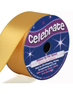 Ruban satin Celebrate or - 25 mm x 4 mètres