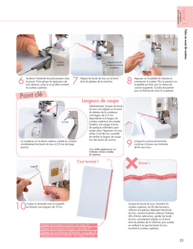 Livre coudre à la surjeteuse c´est tout simple