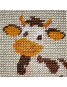 Kit canevas enfant - Vache