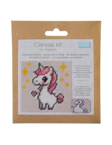 Kit canevas enfant - Licorne