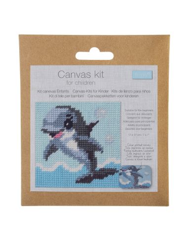 Kit canevas enfant - Dauphin joyeux