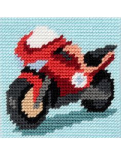 Kit canevas enfant - Moto