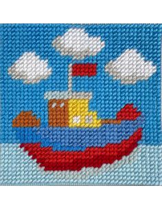 Kit canevas enfant - Bateau
