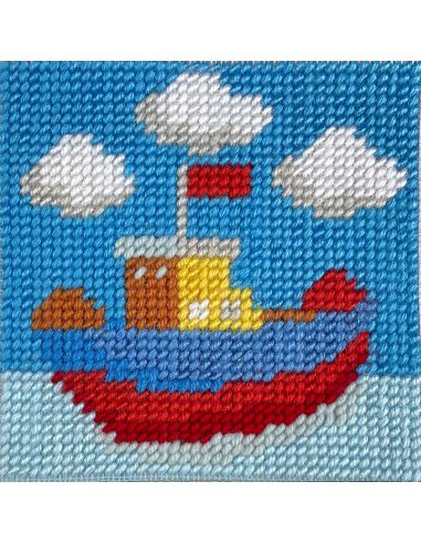 Kit canevas enfant - Bateau