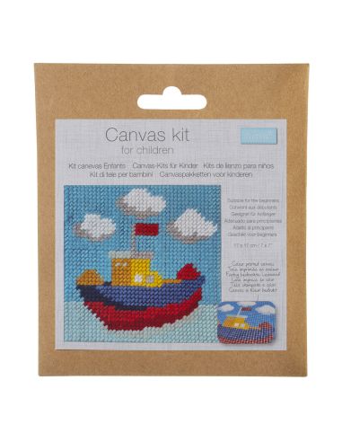 Kit canevas enfant - Bateau