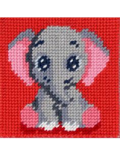 Kit canevas enfant - Éléphant