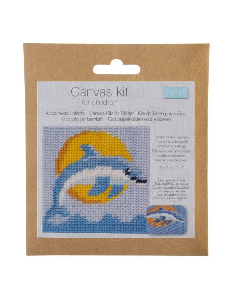 Kit canevas enfant - Dauphin sautant