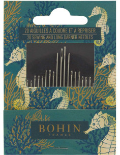 Carnet de 20 aiguilles à coudre et à repriser Bohin