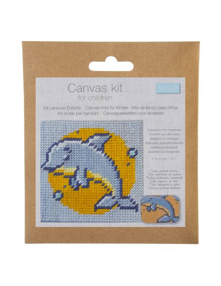 Kit canevas enfant - Bébé dauphin
