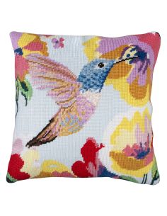Kit de broderie housse de coussin - Colibri