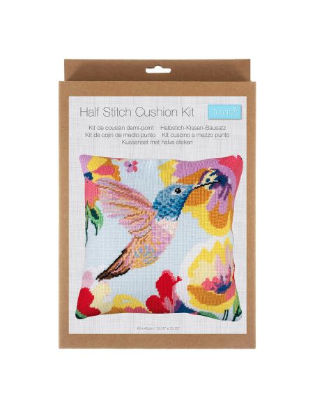 Kit de broderie housse de coussin - Colibri