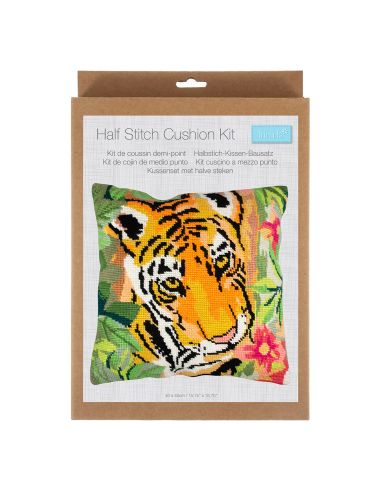 Kit de broderie housse de coussin - Tigre