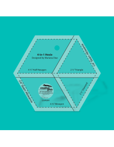 Règle Non-Slip 4-in-1 Hexie Creative Grids 2