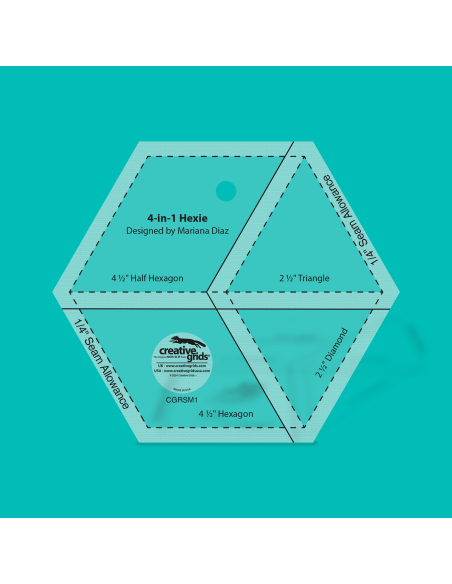 Règle Non-Slip 4-in-1 Hexie Creative Grids