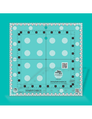 Règle Non-Slip Batting Buddy Template Set Creative Grids