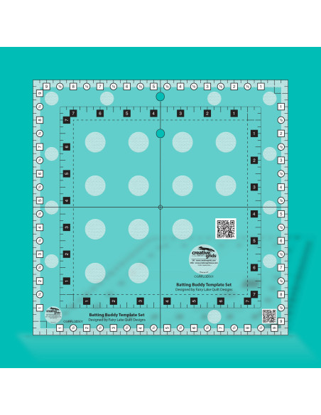 Règle Non-Slip Batting Buddy Template Set Creative Grids