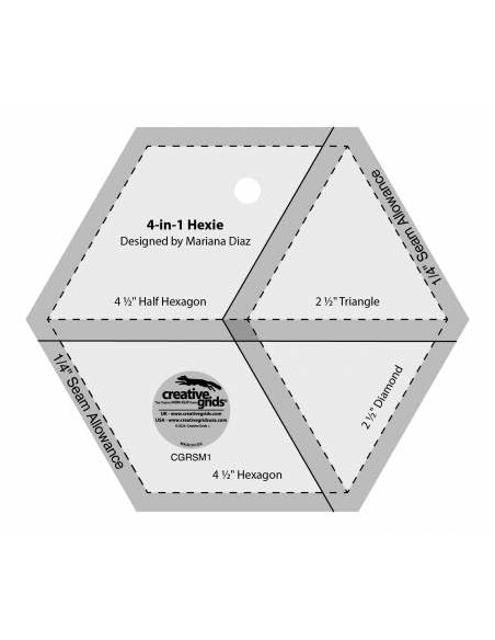 Règle Non-Slip 4-in-1 Hexie Creative Grids