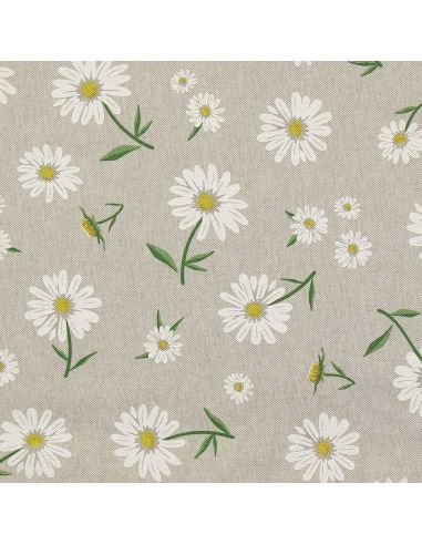 Toile de coton canvas premium - Marguerites