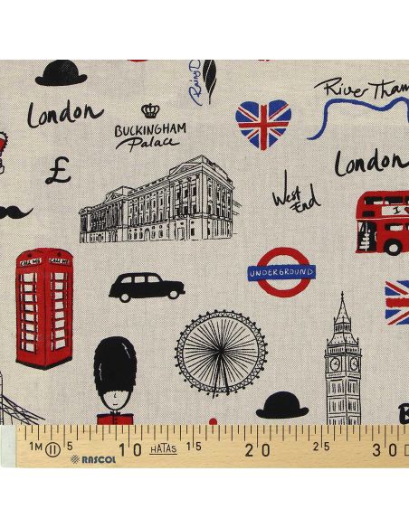 Toile de coton canvas premium - London